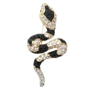 CARUCCI Enamel & Crystal Snake Brooch NWT